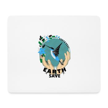 EARTH SAVE - Mousepad (Querformat) - Weiß - Vorne