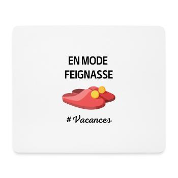 Tee shirt paresseux femme - Tapis de souris (format paysage) - blanc - Devant