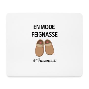 Cadeau feignasse - Tapis de souris (format paysage) - blanc - Devant