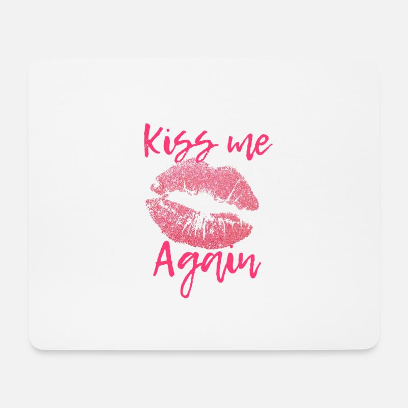 Kiss me Again - Mousepad (Querformat) - Weiß