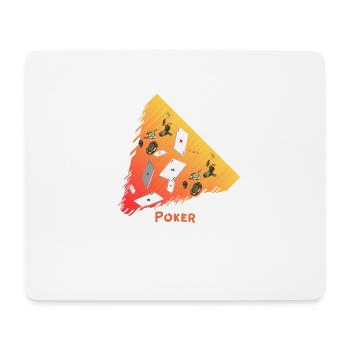 Poker triangle projeté - Tapis de souris (format paysage) - blanc - Devant