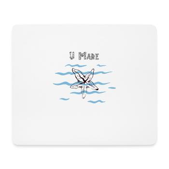 U Mare - Tapis de souris (format paysage) - blanc - Devant