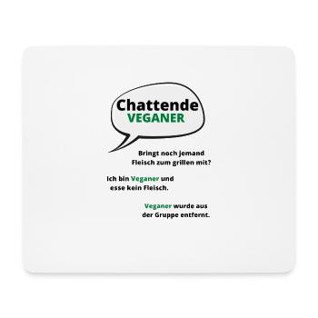 Lustiger Veganer Spruch T-Shirt - Mousepad (Querformat) - Weiß - Vorne
