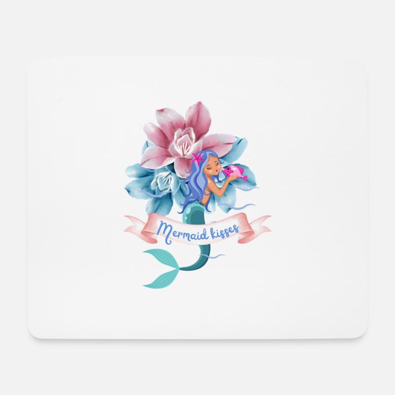 Mermaid kisses - Mousepad (Querformat) - Weiß