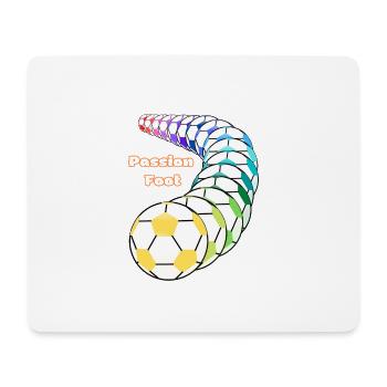 Passion foot - Tapis de souris (format paysage) - blanc - Devant