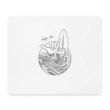 Cœur de surfeur - Tapis de souris (format paysage) - blanc - Devant