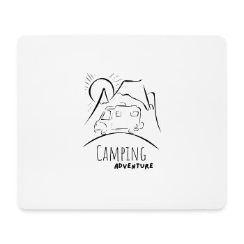 Camping Adventure - Mousepad (Querformat) - Weiß - Vorne