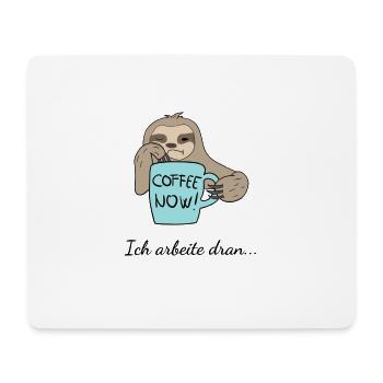 Faultier - Ich arbeite dran... - Mousepad (Querformat) - Weiß - Vorne