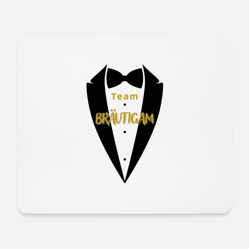 Anzug Bräutigam - Mousepad (Querformat) - Weiß