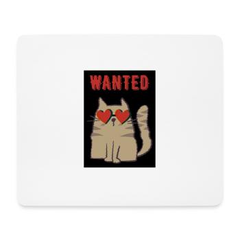 -wanted- (gray cat) - Mousepad (Querformat) - Weiß - Vorne