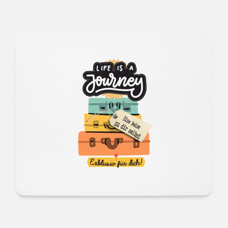 Life is a journey - Mousepad (Querformat) - Weiß