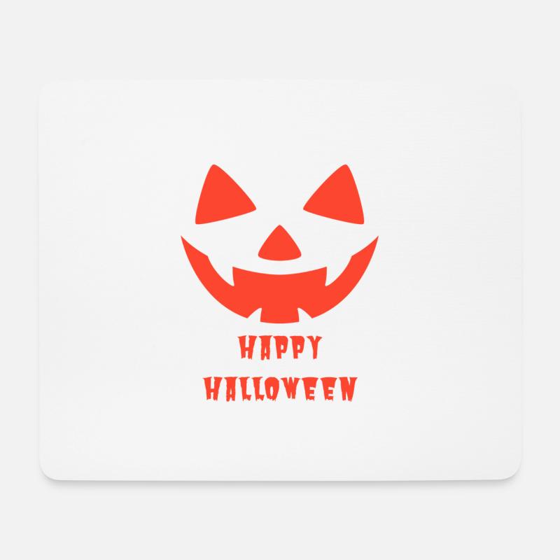 Happy Halloween, Kürbis - Mousepad (Querformat) - Weiß