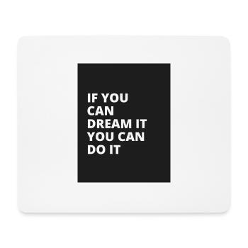DREAM - Tapis de souris (format paysage) - blanc - Devant