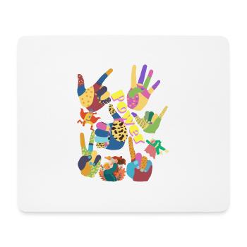 Power Of Hands - Mouse Pad (horizontal) - white - Front