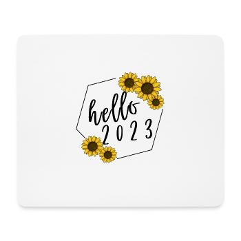Hallo 2023 Sonnenblume Willkommen 2023 Neujahrsgeschenk - Mousepad (Querformat) - Weiß - Vorne
