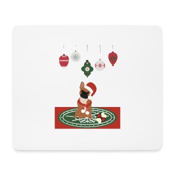 Frenchie Christmas - Christmas Dogs - Mousepad (Querformat) - Weiß - Vorne
