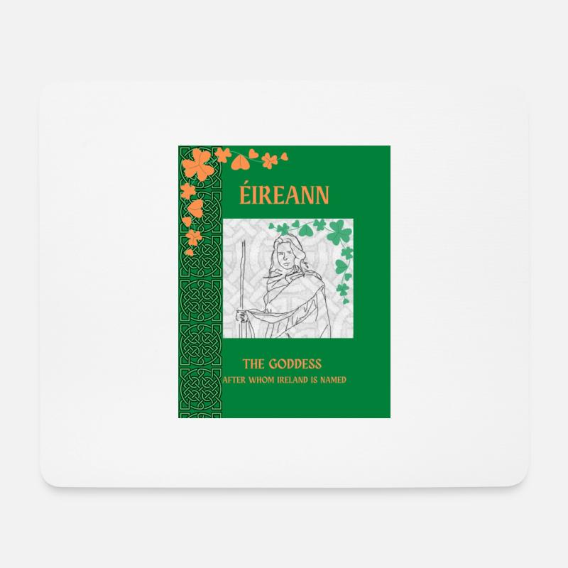 Eireann, die Göttin, nach der Irland benannt ist. - Mousepad (Querformat) - Weiß