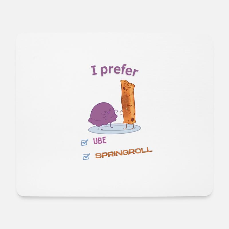 Ube or springroll - Mousepad (Querformat) - Weiß