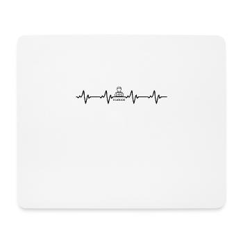 Programmierer Herzschlag - Mousepad (Querformat) - Weiß - Vorne