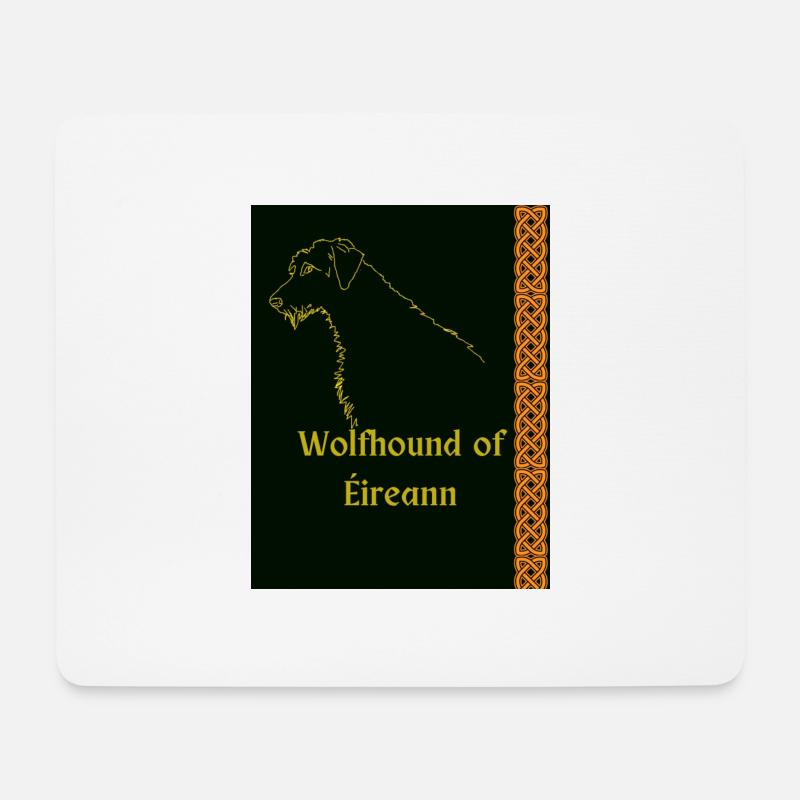 Wolfhound d’Éireann. - Tapis de souris (format paysage) - blanc