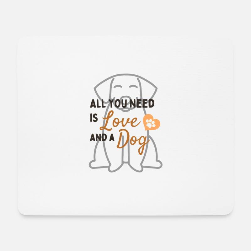 Hunde Liebhaber - Mousepad (Querformat) - Weiß