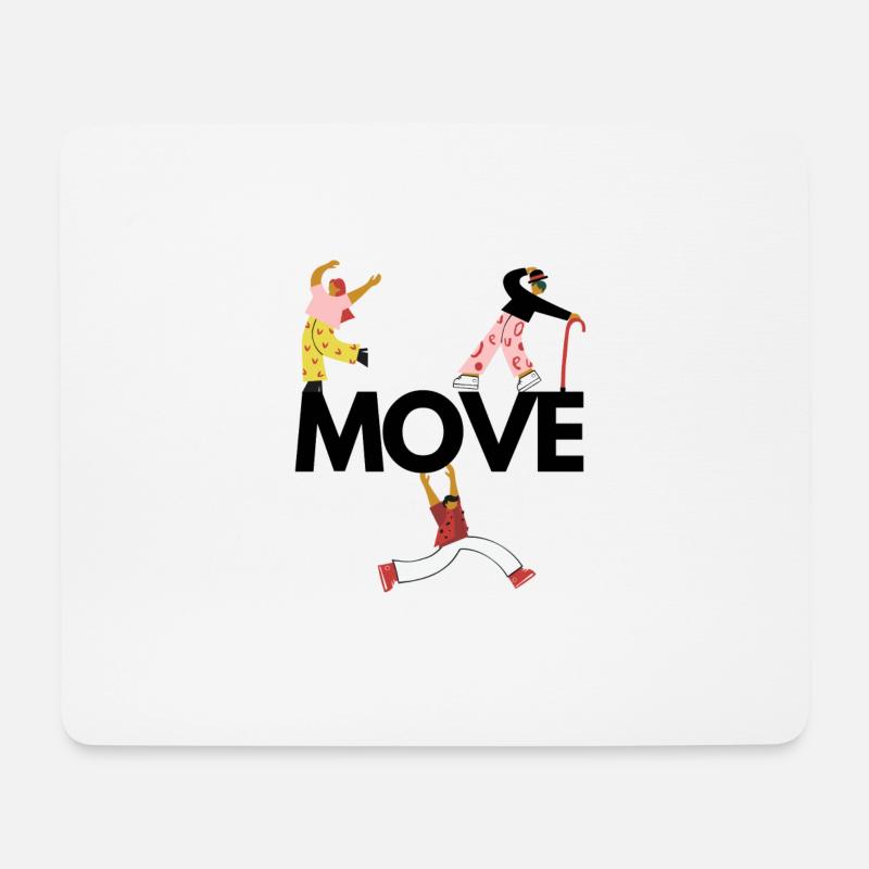 MOVE - Mousepad (Querformat) - Weiß