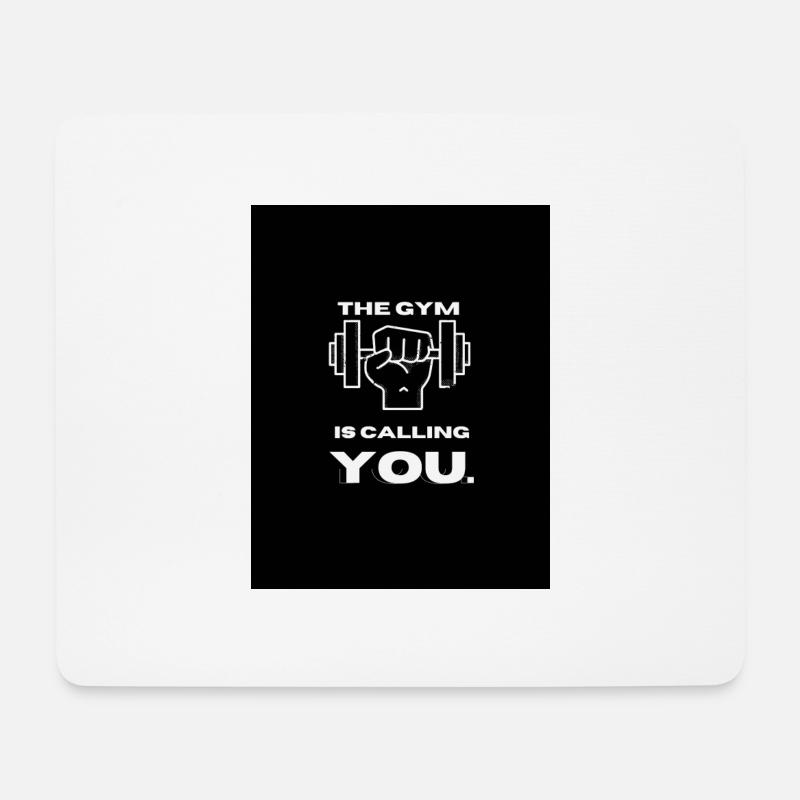 The Gym is Calling You - Mousepad (Querformat) - Weiß