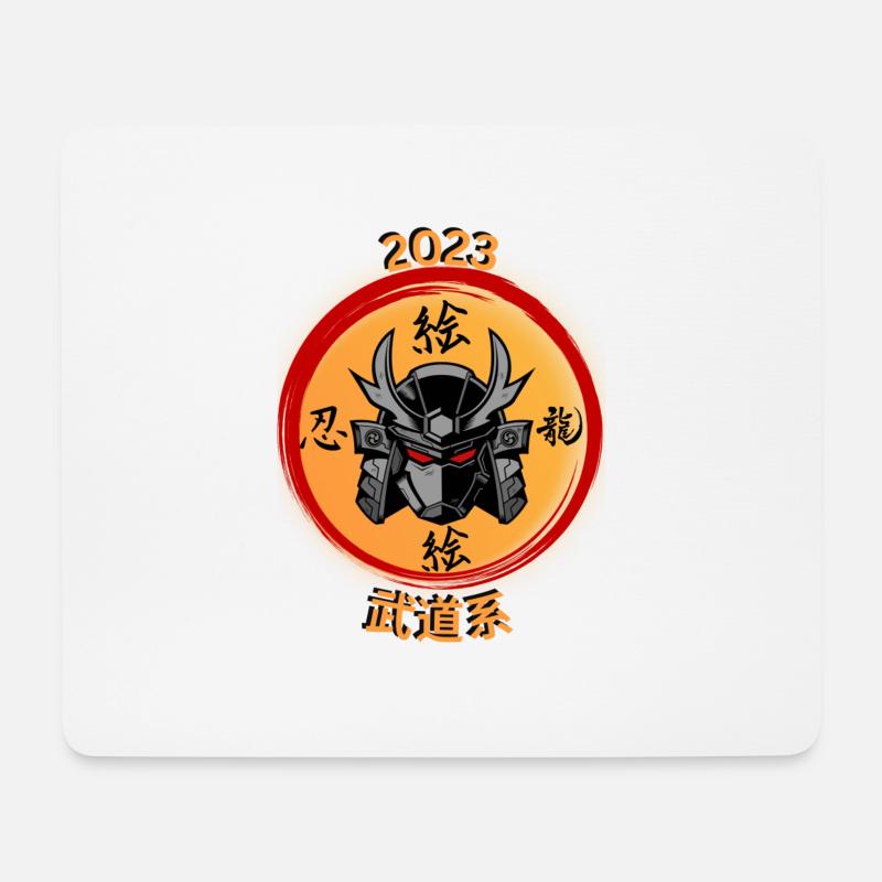 Futuristic Samurai #3 - Mousepad (Querformat) - Weiß