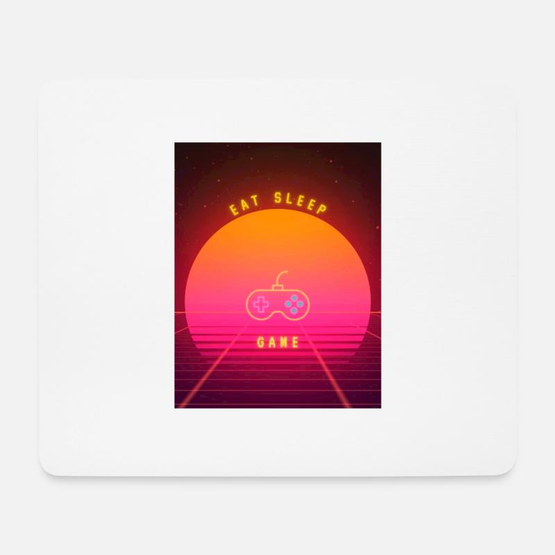 ESSEN SCHLAF SPIEL - Mousepad (Querformat) - Weiß