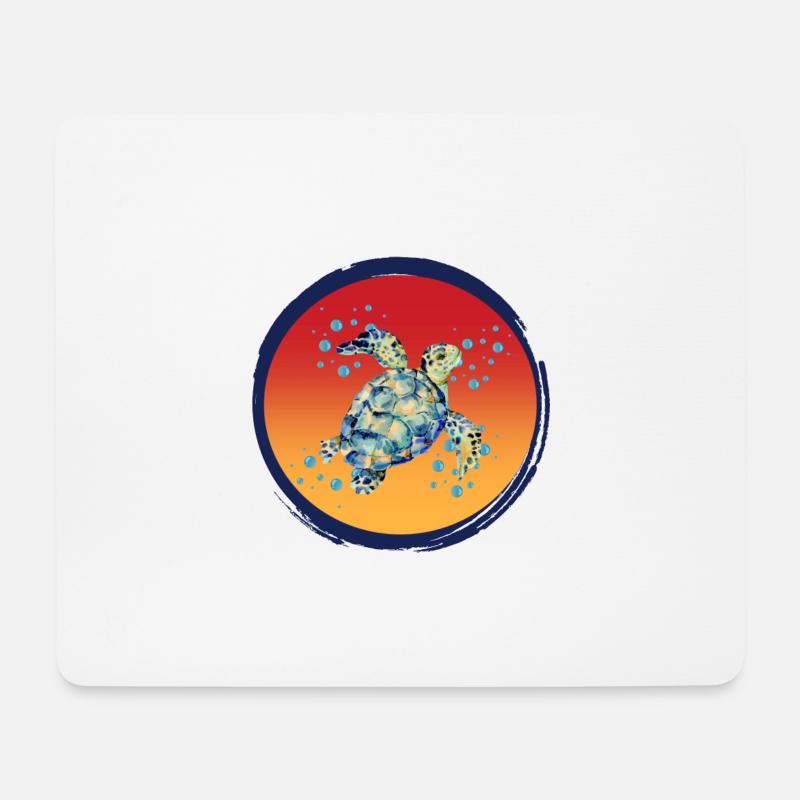 Turtle_Harmony - Mouse Pad (horizontal) - white