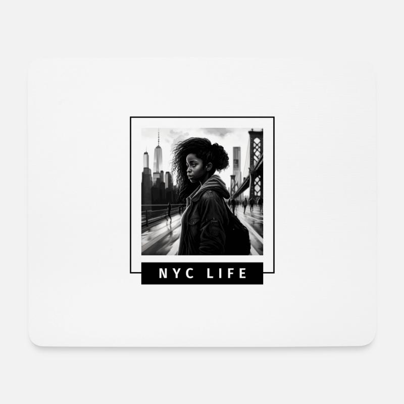 NYC Life Edition: Manhattan Skyline - Mouse Pad (horizontal) - white