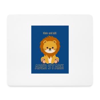 Klein und süß aber stark - Mousepad (Querformat) - Weiß - Vorne