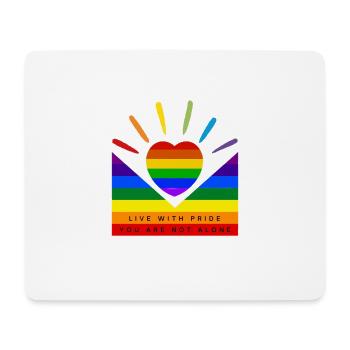 LGBTQ+ mit Herz - Mousepad (Querformat) - Weiß - Vorne