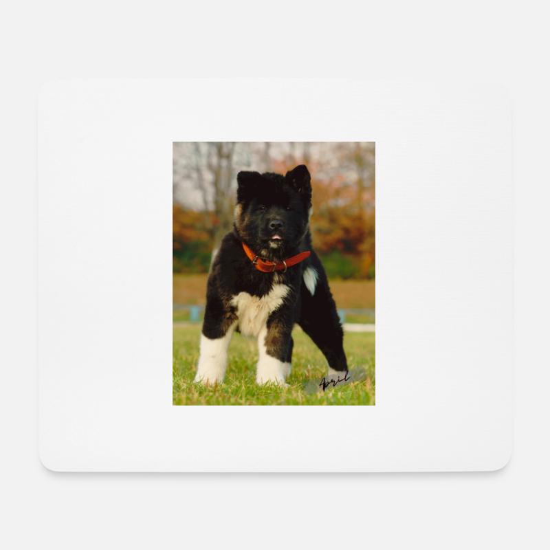 April Titel - Mousepad (Querformat) - Weiß