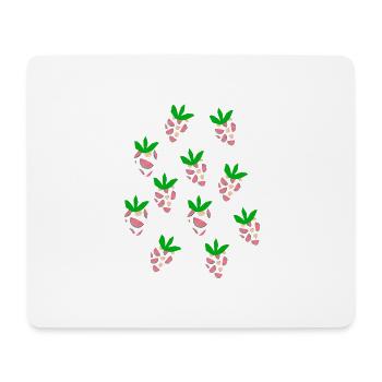 Melone oder Erdbeere? - Mousepad (Querformat) - Weiß - Vorne