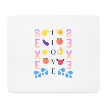 LOVE SEXE - Tapis de souris (format paysage) - blanc - Devant