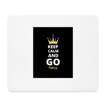 Keep Calm And Go Fish T-Shirt - Tapis de souris (format paysage) - blanc - Devant