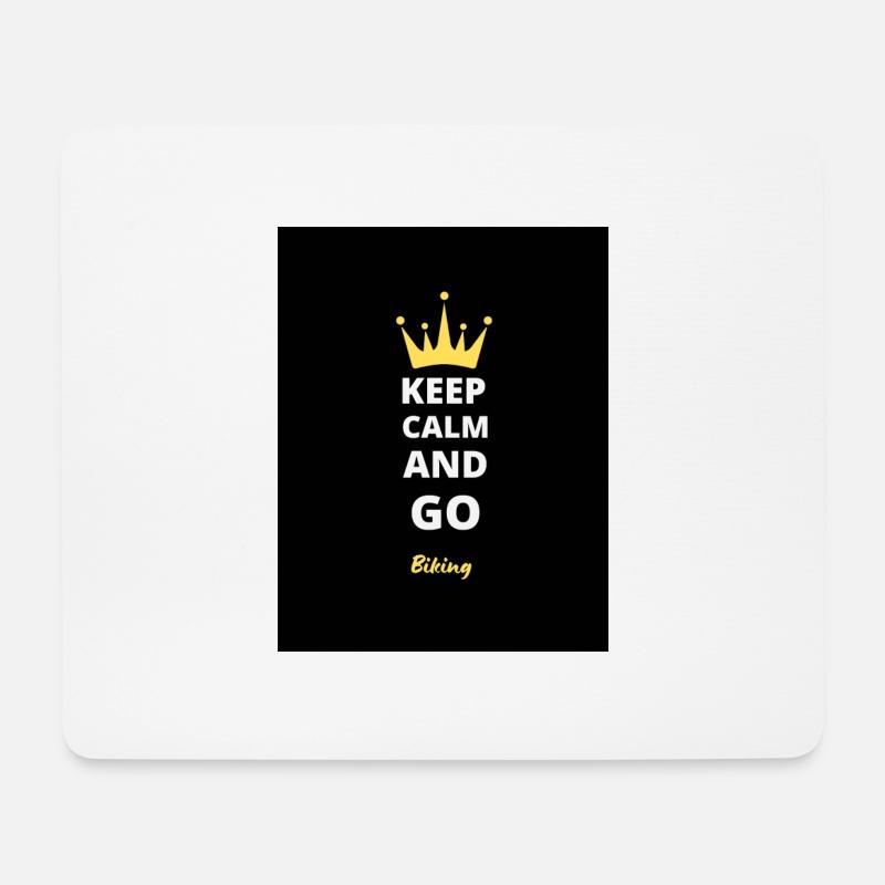 Keep Calm And Go Biking T-Shirt - Mousepad (Querformat) - Weiß