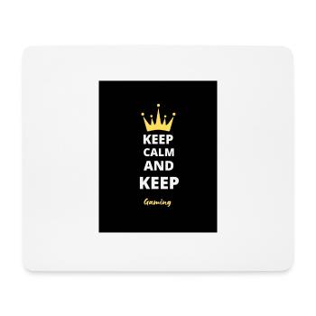 Keep Calm And Keep Gaming T-Shirt - Tapis de souris (format paysage) - blanc - Devant