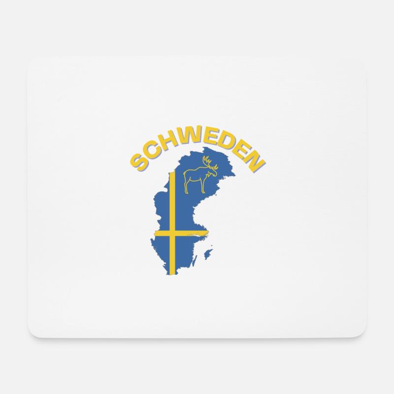 Schweden Karte - Mousepad (Querformat) - Weiß