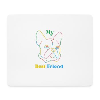 My Best Friend Dog - Mousepad (Querformat) - Weiß - Vorne