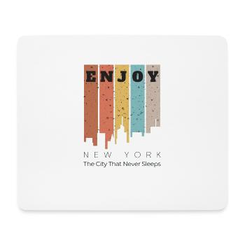 New York The City That Never Sleeps - Mousepad (Querformat) - Weiß - Vorne