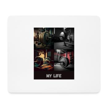 Training Sportswear Bodybuilding Fitness Kleidung - Mousepad (Querformat) - Weiß - Vorne