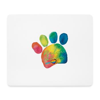 Paws slave from the heart - funny statement - Mouse Pad (horizontal) - white - Front