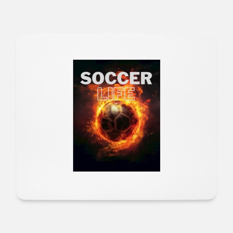 Soccer Life T-Shirt - Mousepad (Querformat) - Weiß