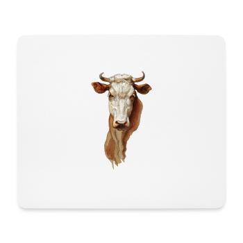 Vegan Kuh - Mousepad (Querformat) - Weiß - Vorne