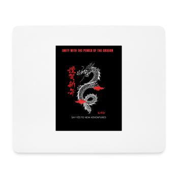 Black Red Handdrawn Dragon Streetwear T Shirt - Mouse Pad (horizontal) - white - Front