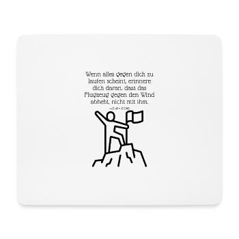 Spruch des Erfolges - Mousepad (Querformat) - Weiß - Vorne