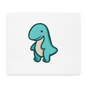hugadino T-Rex, Dino, süßer Dinosaurier - Mousepad (Querformat) - Weiß - Vorne