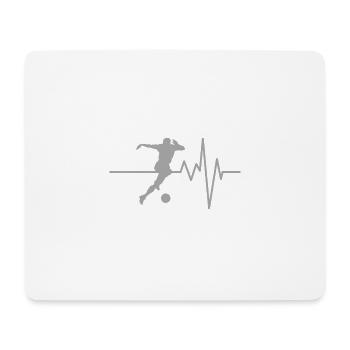 Love Fußball - Mousepad (Querformat) - Weiß - Vorne